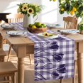 thumbnail image 3 of Purple Tulip Table Runner, Purple Flower Silhouette Kitchen Table Runners Dress Scarves for Table Decorations Party/Restaurant/Indoor Outdoor Use, 13x108in, 3 of 9