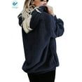 thumbnail image 3 of Deago Women's Oversized Fuzzy Casual Loose Sweatshirt Pullover Hoodies Long Sleeve Sweater with Pockets Outwear M-3XL, 3 of 4