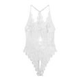 thumbnail image 3 of New Erotic Lingerie Plus Size Erotic Lingerie New Lace See Through No Removal Crotchless Jumpsuit Hottie Pajamas, 3 of 3