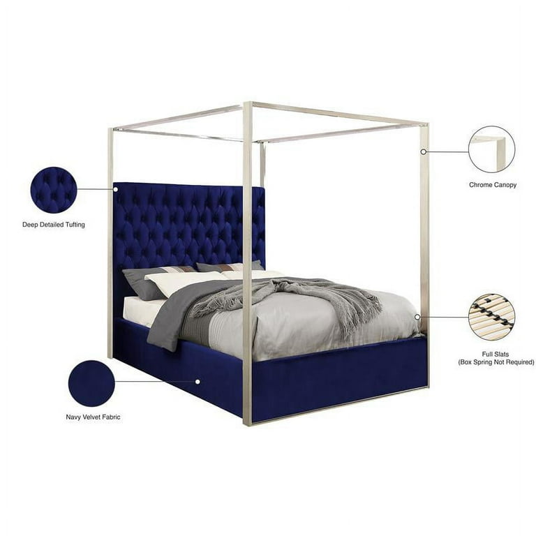 Meridian furniture porter velvet bed discount