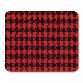 SIDONKU Flannel Red and Black Lumberjack Buffalo Plaid Pattern Napkin Checkered Mousepad Mouse Pad Mouse Mat 9x10 inch