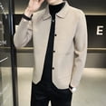 thumbnail image 4 of Nuevo cárdigan de punto de primavera para hombre, chaqueta informal, suéter de lana de color sólido, estilo traje pequeño, 4 of 5