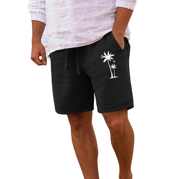 Mens Gym Shorts with Pockets Casual Summer Shorts with Print Comfortable Breathable Beach Shorts
