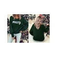 thumbnail image 2 of MIPREWUY Women Christmas Cute Sweaters Casual Letter Embroidery Comfy Warm Long Sleeve Pullover Basic Knitwear for Streetwear, 2 of 8