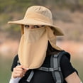 thumbnail image 3 of Sombrero de Pesca para Mujer, Cubierta para El Cuello Y Malla para La Cara, Sombrero de Cubo con Cordones, Sombrero para El Sol, para Acampar Al Aire Sunnimix  Sombrero de copa, 3 of 8