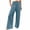 Sky Blue 1, variant on Outfmvch Cotton Linen Pants Straight Leg Lounge Beach Trousers Gaucho Pants Palazzo Flowy Pants Lace Side Gauchos for Women Flowy Pants Gauze Pants Women Casual Pants for Women Boho Pants Blue 2XL