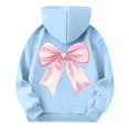 thumbnail image 5 of LTTVQM Hoodies for Teen Girls 2026 Long Sleeve Causal Preppy Bow Print Back to School Sweatshirts Fall Winter Loose Soft Pullover with Pocket Sky Blue 11-12 Years, 5 of 6