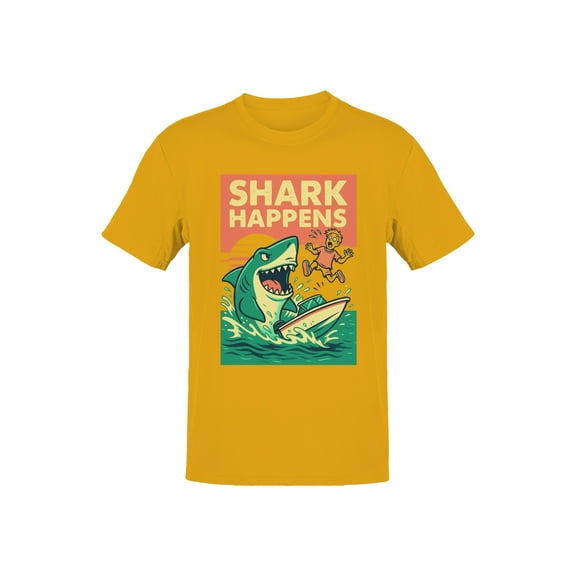 Shark Happens: Comic Sea Adventure Men's T-shirt