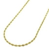 10K Yellow Gold 1.5MM Hollow Rope Diamond-Cut Braided Twist Link Necklace Chains 22" - 30", Gold Chain for Men & Women, 100% Real 10k Gold, Next Level Jewelry