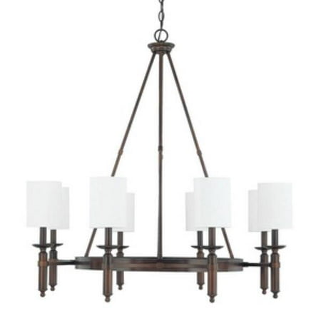 capital lighting covington eight light chandelier bronze with