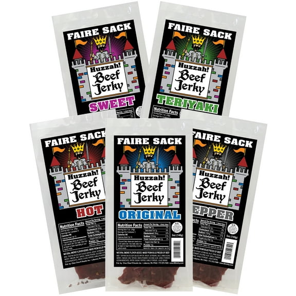 Buffalo Bills Assorted 5oz Faire Sack Huzzah Beef Jerky (5 packs beef jerky)