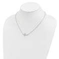 thumbnail image 4 of Sterling Silver Large Sideways Cross Women's Necklace, 4 of 5