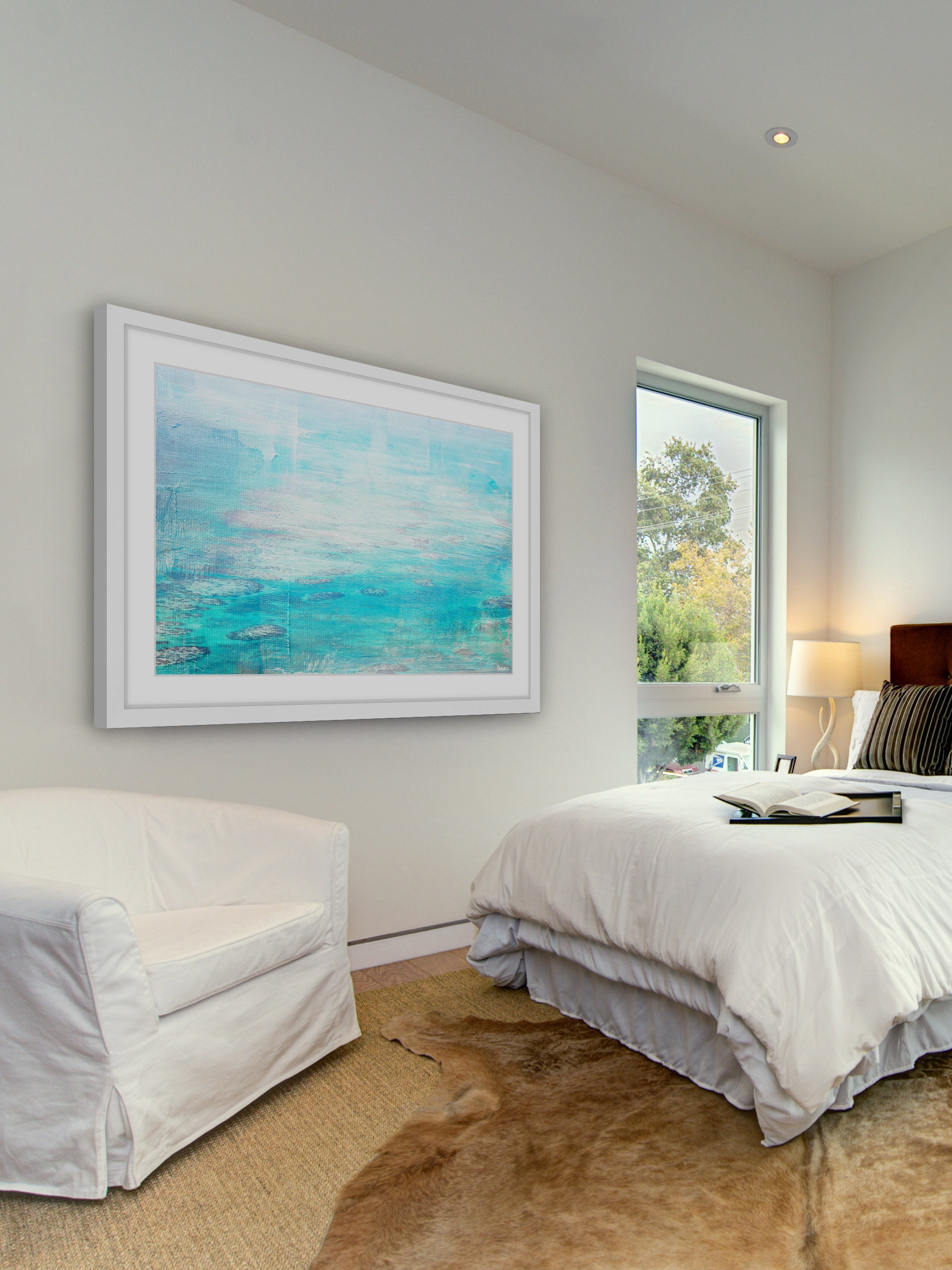 "White Surf" Framed Painting Print