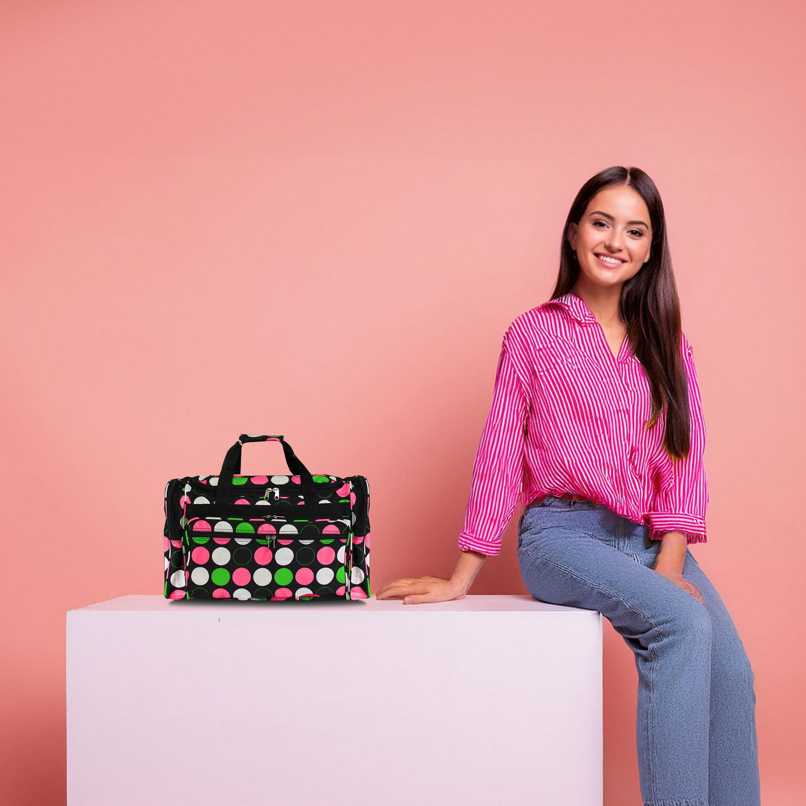 CalBags Fashion Prints 16-inch Shoulder Carry-on Duffel Bag - Multi Dot