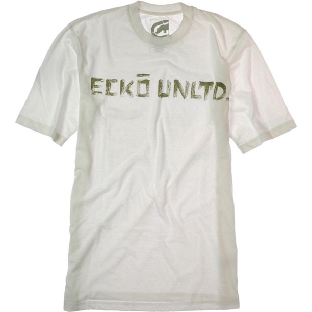 Camiseta gráfica Ecko Unltd dibujo horizontal para hombre blanca extragrande