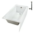 thumbnail image 5 of Streamline NAL-5580-BNK 60 in. x 32 in. Acrylic Right-Hand Drain Alcove Bathtub in Glossy White With External Drain in Brushed Nickel, 5 of 10