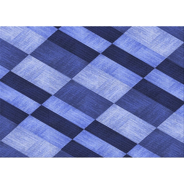 Ahgly Tapis Rectangulaire Lavable en Machine Intérieur Transitionnel Bleu Ciel, 2 Pieds x 5 Pieds