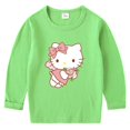thumbnail image 3 of Hello Kitty-Camiseta de manga larga para niños y niñas, top de cuello redondo de algodón con dibujos animados, ropa de primavera y otoño, 3 of 5