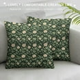 thumbnail image 3 of HENGT  Shamrock Decorative Throw Pillow Case, Clovers and Hearts Pattern St Paddy's Day Motifs on Green Backdrop, Couch Bedroom Living Room Cushion Cover, Green Cream, 3 of 5
