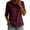 Wine Womens Tops, variant on Womens Tops Crew Neck Elbow Length Sleeve Tshirts for Women Summer Fall Dressy Casual Pullover T-Shirts