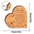 thumbnail image 2 of Elainilye Wooden Desktop Decoration Love Heart Shape, Mother’s Day Holiday Gift Ornament, Rustic Home Decor for Living Room Mantel, 2 of 7