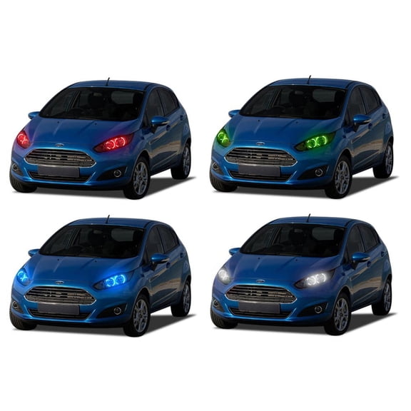 Flashtech LED RGB Multi Color Halo Ring Headlight Kit for Ford Fiesta 11-13 V.3 Fusion Color Change