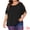 Black, variant on DARING DIVA Women's Plus Cold Shoulder Summer Blouse 1X White