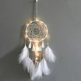 thumbnail image 2 of NSESSHome Handmade Dreamcatcher with Feathers and LED Lights, Wall Hanging for Home Decor and Good Luck Gift, 2 of 4