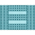 thumbnail image 1 of Ahgly Company Indoor Rectangle Patterned Dark Cyan Green Area Rugs, 2' x 5', 1 of 6