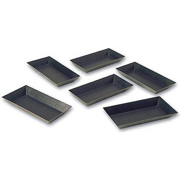 Matfer Bourgeat Steel Exopan Rectangular Tart Pans, Slanted Sides, 3.75