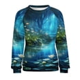 thumbnail image 7 of Butterfly Women's Floral Printed Sweatshirt Long Sleeve Crewneck Casual Loose Vintage Graphic Pullover Tops, 7 of 7