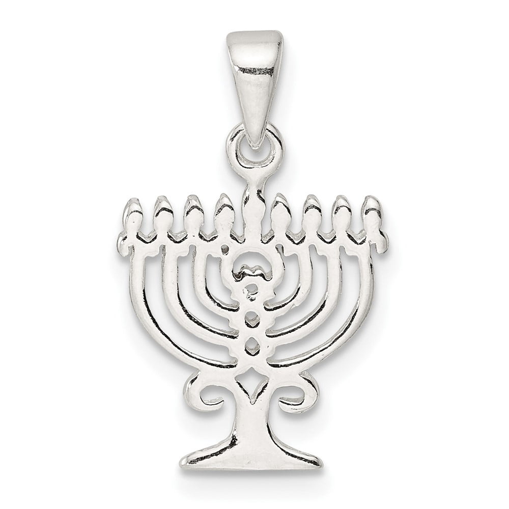 FJC Finejewelers 925 Sterling Silver Polished Menorah Charm 22 x 13 mm