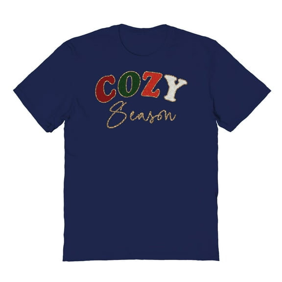 Haywood & Main Cozy Season Graphic Navy Men's Cotton T-Shirt