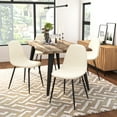 thumbnail image 2 of Homy Casa Modern Rectangular 5-Piece Dining Set for Dining Room, Faux Wood Table with 4 Upholstered Chairs, 2 of 11