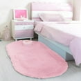 thumbnail image 2 of Yuehao Plaid Pink Polyester Bath Rugs, 23.6 x 15.7 in, Non Slip Backing, 2 of 2