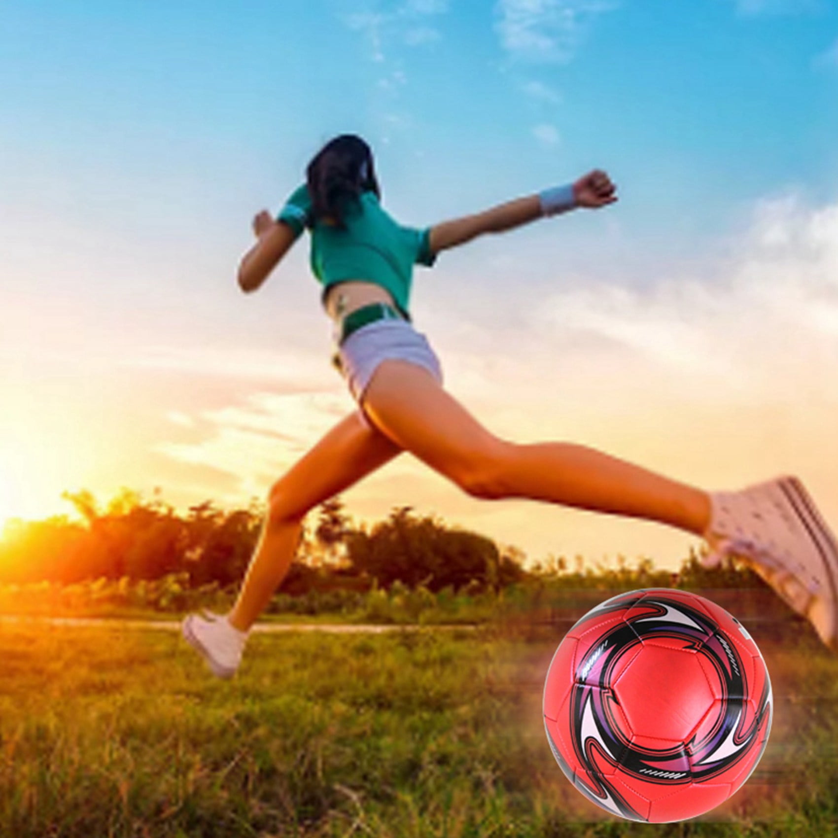 Professional Soccer Ball Size 5 Soccer Training Football Ball Competition Outdoor Football Blue