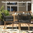 thumbnail image 6 of LayinSun Outdoor Dining Set for 10, 11 Pieces Patio Furniture Sets with Aluminum Dining Table and Rope Weave Chairs, 6 of 7
