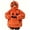 Orange, variant on Black Adult Onesie Polyester 3D Animal Hooded Jumpsuit, Flannel Fabric, Zipper Closure, Hip Zipper, Soft and Cozy, Machine Washable S