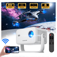 thumbnail image 1 of Magcubic L018 8K Projector with WiFi 6 and BT5.4, Native 1080P Projector, Auto Focus&Auto Keystone Correction with Voice Control Movie Projector for Home Theater Outdoor, 1 of 11