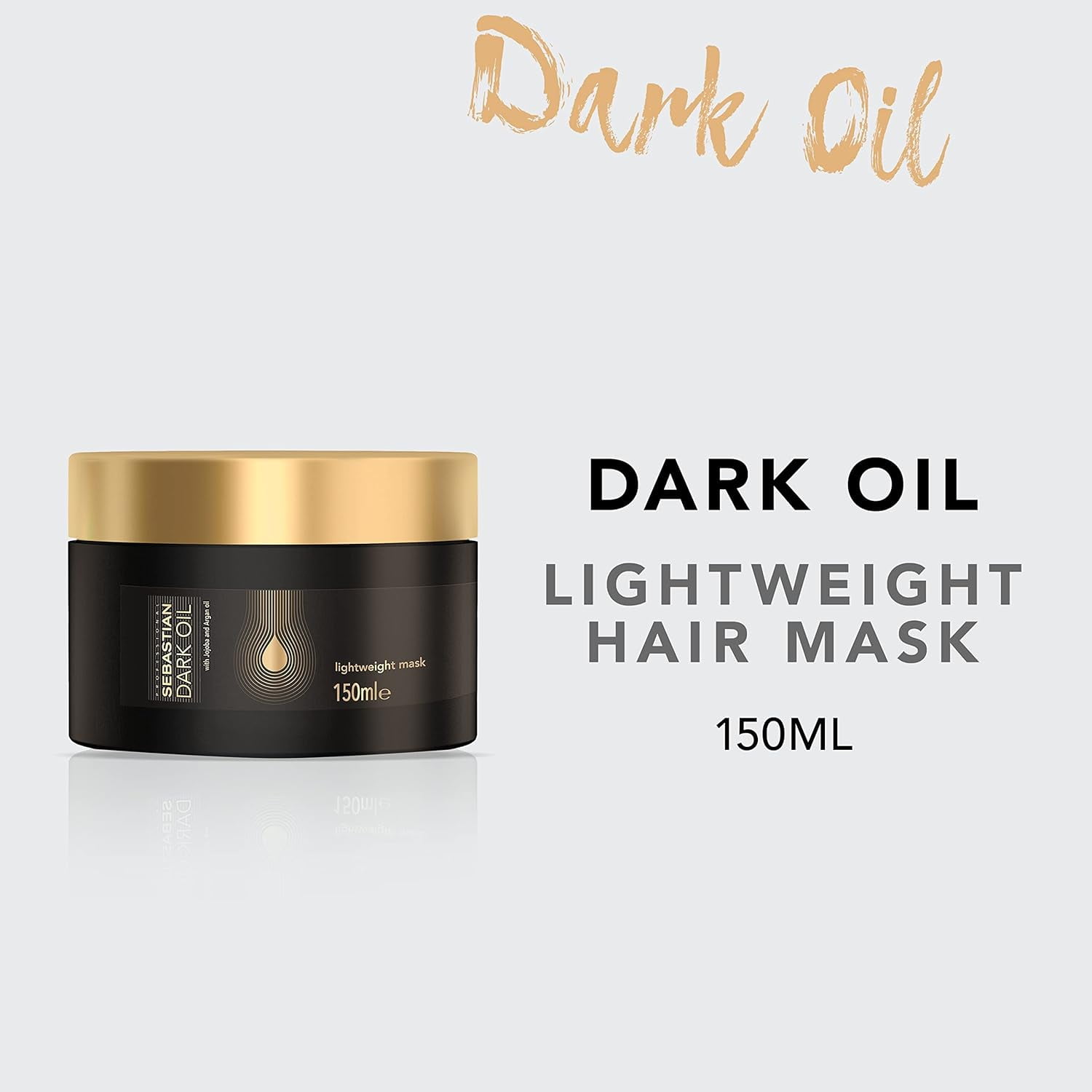 Sebastian Professional Dark Oil Lightweight Mask, with Jojoba and Argan Oils, 5.1 Oz.