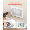 thumbnail image 6 of VEVOR 6 x 10 Inch Floor Registers, 6-Pack Floor Vents,HVAC 3-Direction Iron Vent Grilles for Home/Office Wall & Ceiling,Rustproof Anti-Peeling Air Vents Deflector Adjustable with Metal Damper,White, 6 of 9