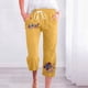 thumbnail image 1 of MKLEKYY Pantalones Palazzo de Pierna Ancha para Mujer, Estilo Bohemio, con Estampado Floral, para Playa, Informales, Holgados, para Vacaciones, Verano 2025, 1 of 3
