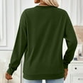 thumbnail image 6 of Womens Sweatshirts, Ribbed Knit V-Neck Pullover Tops for Women Travel Vacation Winter Warm Fleece Solid Color Long Sleeve Shirts, 6 of 8