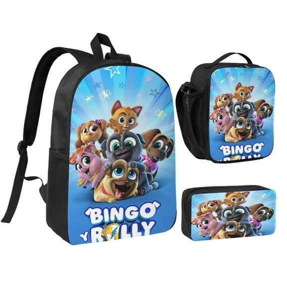 Puppy Dog Pals Three piece backpack set young backpack combination backpack lunch bag pencil case