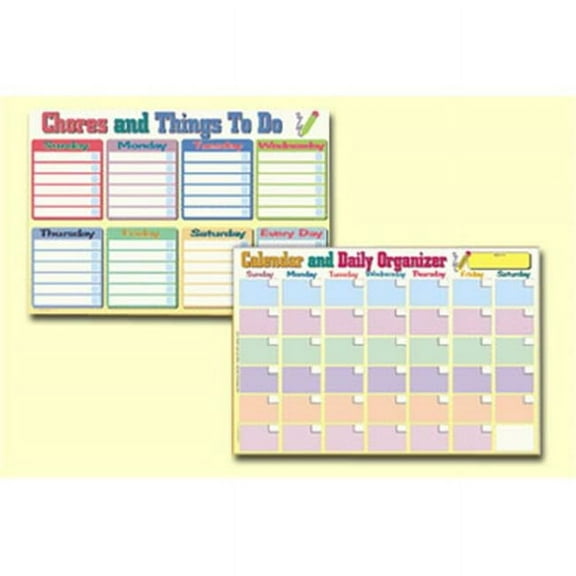 Painless Learning  Calendar and Chores Placemat - Pack of 4