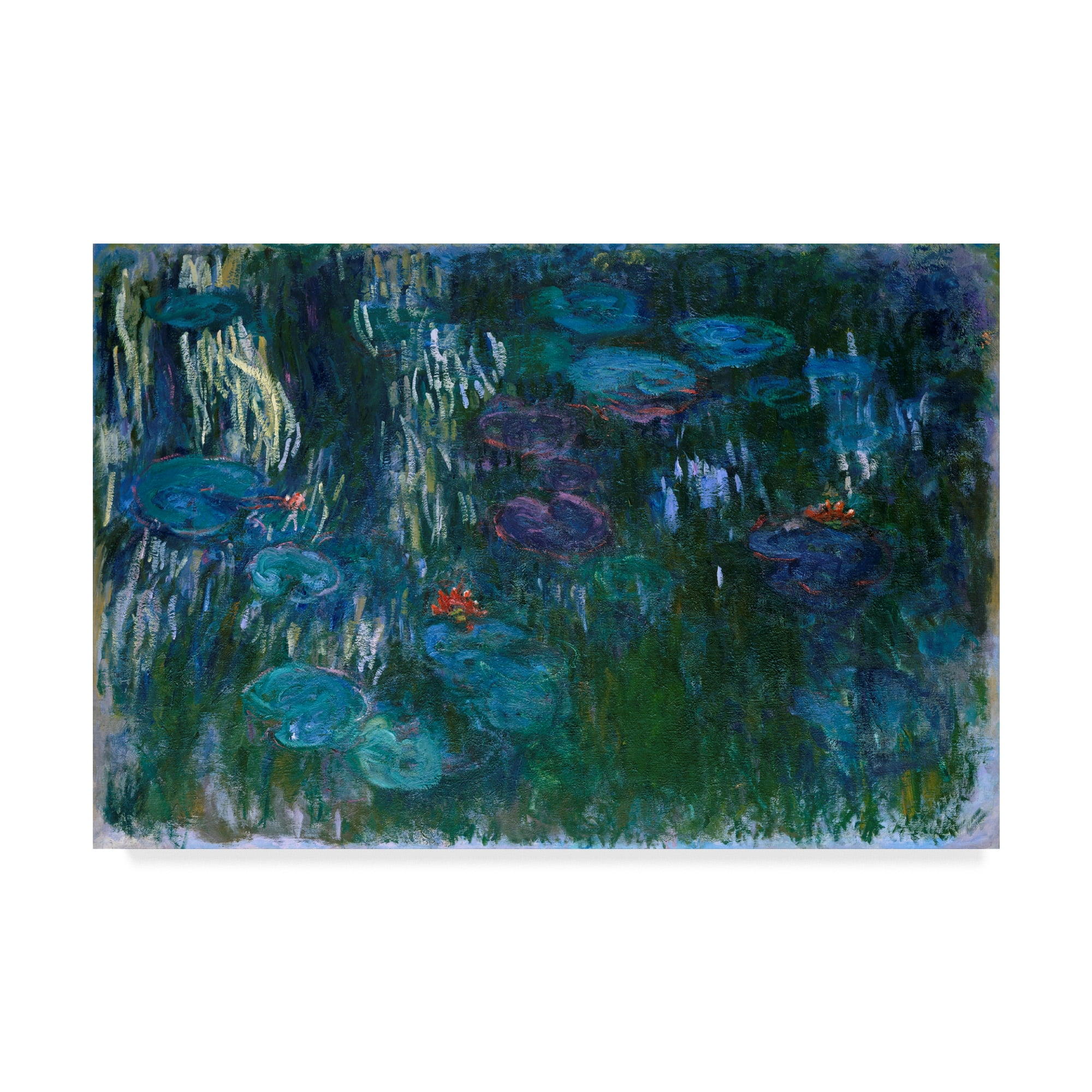 Trademark Fine Art 'Blue Water Lilies II' Canvas Art by Claude O. Monet ...