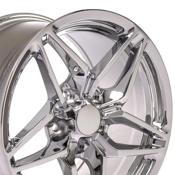 OE Wheels CV31 17 Inch Rim Fits Corvette C7 ZR1 Style 5x120.65 17x9.5 Chrome - Hollander 5927 (1)