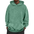 thumbnail image 2 of Men's Vintage Washed Hoodie Comfortable and Stylish Pullover Sweatshirt with Front Pocket Perfect for Casual Wear, 2 of 5