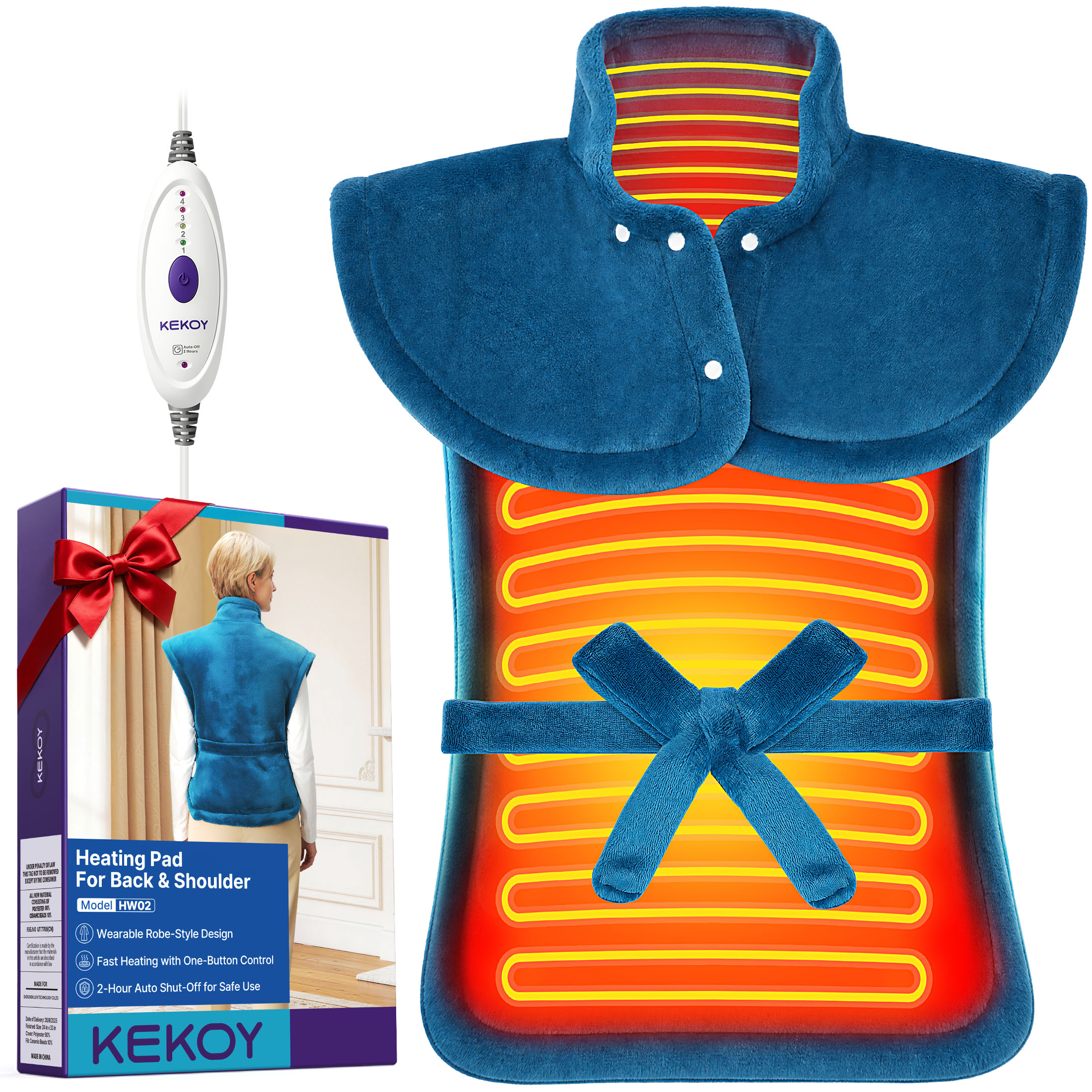 Kekoy Wearable Heating Pad 24" x 33" With Detachable Belt photo 1