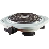 Brentwood 9.5" Single Coil White Electric Countertop Burner